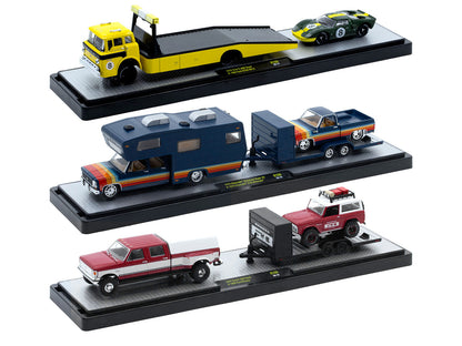 Auto Haulers Set of 3 Trucks Release 100 Limited Edition to 9600 pieces Worldwide 1/64 Diecast Models