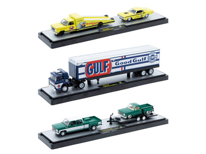 Auto Haulers Set of 3 Trucks Release 88 Limited Edition to 9600 pieces Worldwide 1/64 Diecast Models
