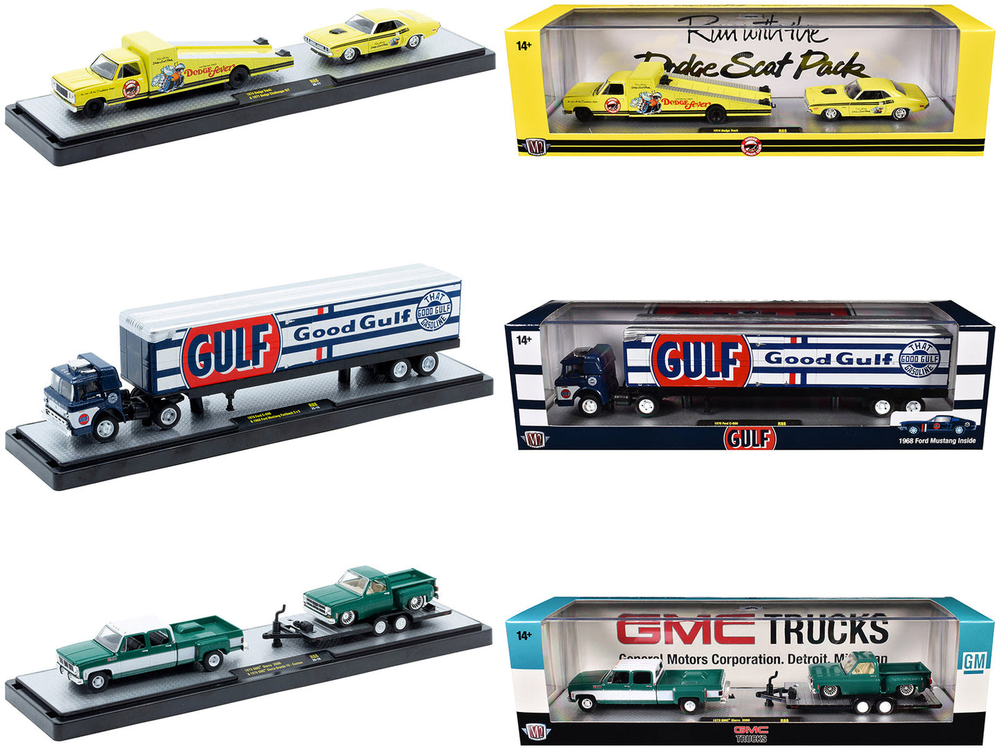 Auto Haulers Set of 3 Trucks Release 88 Limited Edition to 9600 pieces Worldwide 1/64 Diecast Models