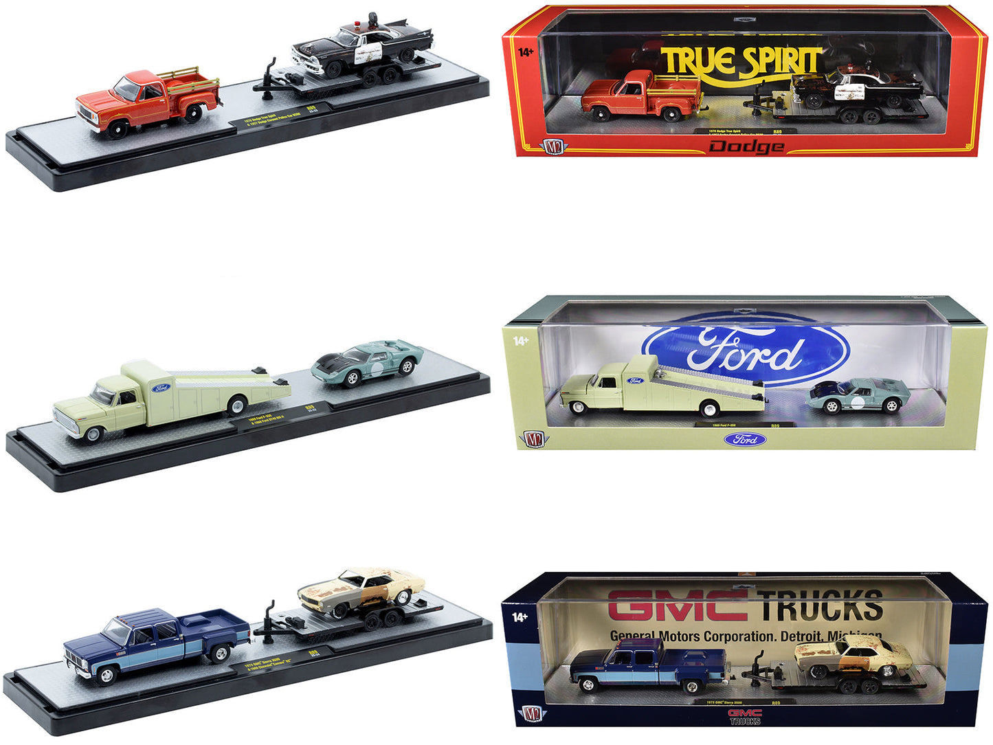 Auto Haulers Set of 3 Trucks Release 89 Limited Edition to 8000 pieces Worldwide 1/64 Diecast Models