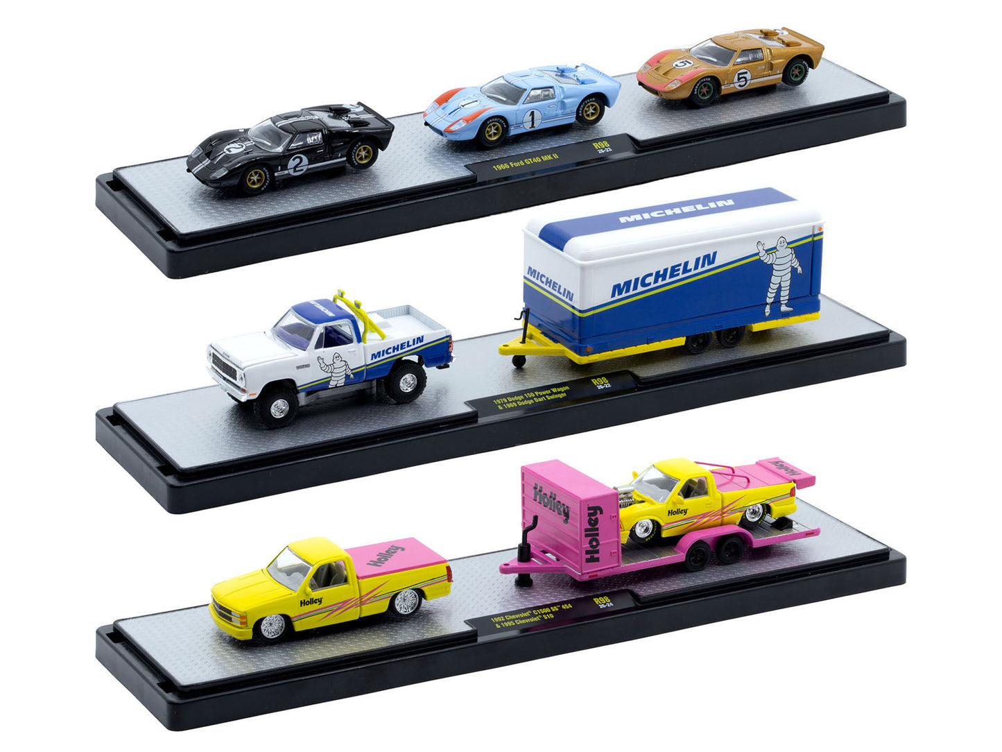 Auto Haulers Set of 3 Trucks Release 98 Limited Edition to 9400 pieces Worldwide 1/64 Diecast Model