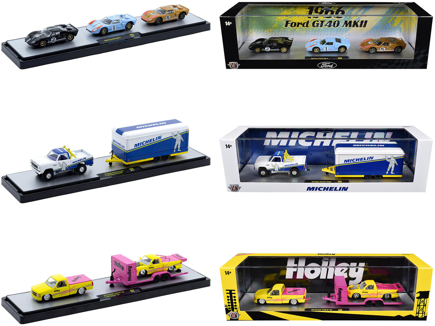 Auto Haulers Set of 3 Trucks Release 98 Limited Edition to 9400 pieces Worldwide 1/64 Diecast Model