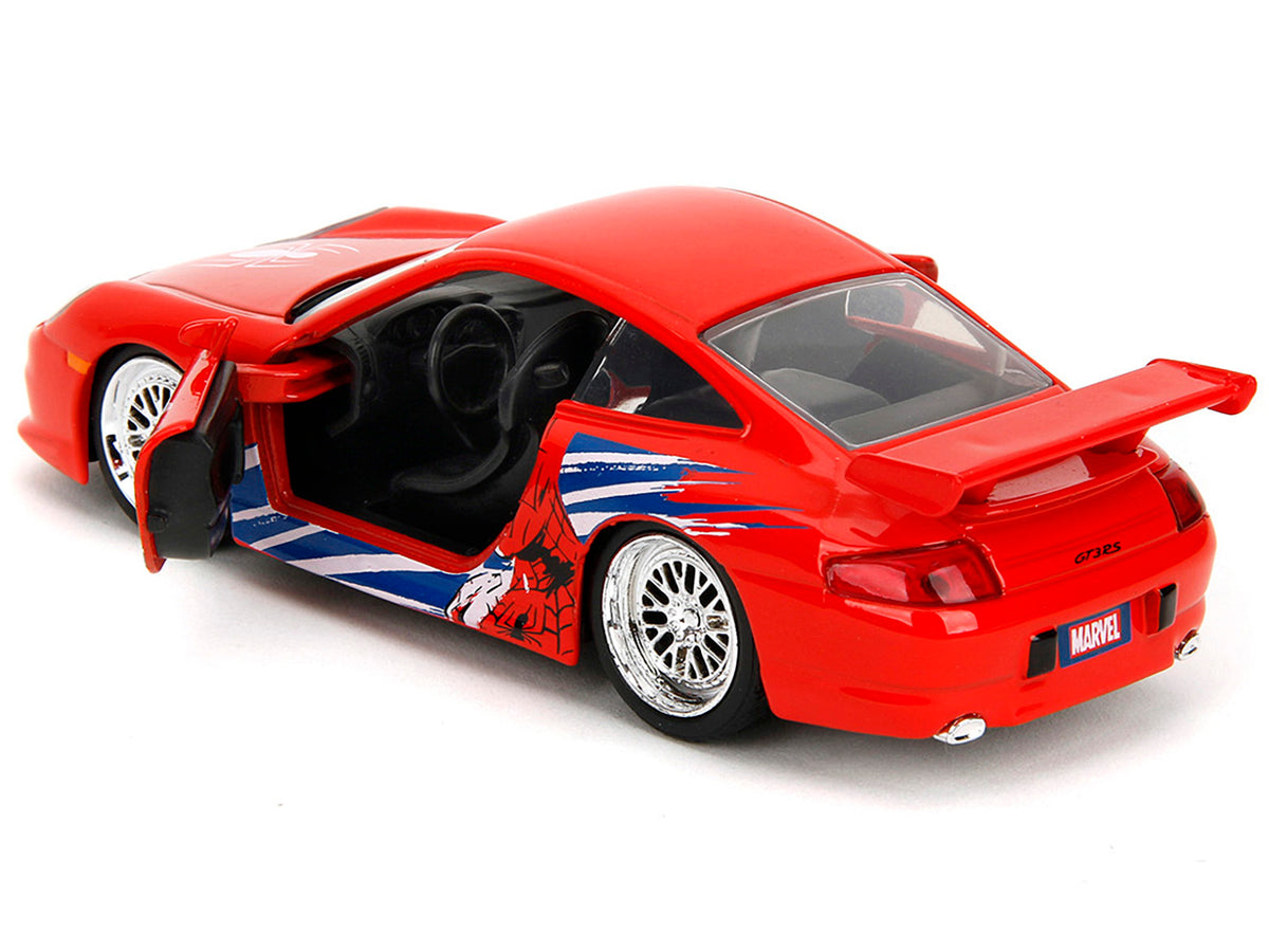 Porsche 911 GT3 RS (996) Red with Graphics "Marvel's Spider-Man" 1/32 Diecast Model Car