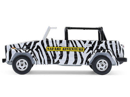 1974 Volkswagen Thing (Type 181) "Safari Adventure" Black and White Zebra Stripes "Club Vee-Dub" Series 21 1/64 Diecast Model Car
