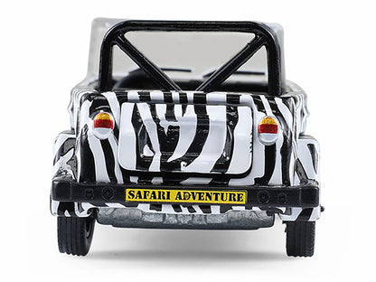 1974 Volkswagen Thing (Type 181) "Safari Adventure" Black and White Zebra Stripes "Club Vee-Dub" Series 21 1/64 Diecast Model Car
