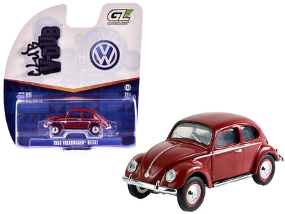 1953 Volkswagen Beetle Split Rear Window Dark Red "Club Vee-Dub" Series 22 1/64 Diecast Model Car