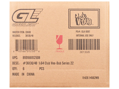 "Club Vee-Dub" Series 22 Set of 6 pieces 1/64 Diecast Model Cars