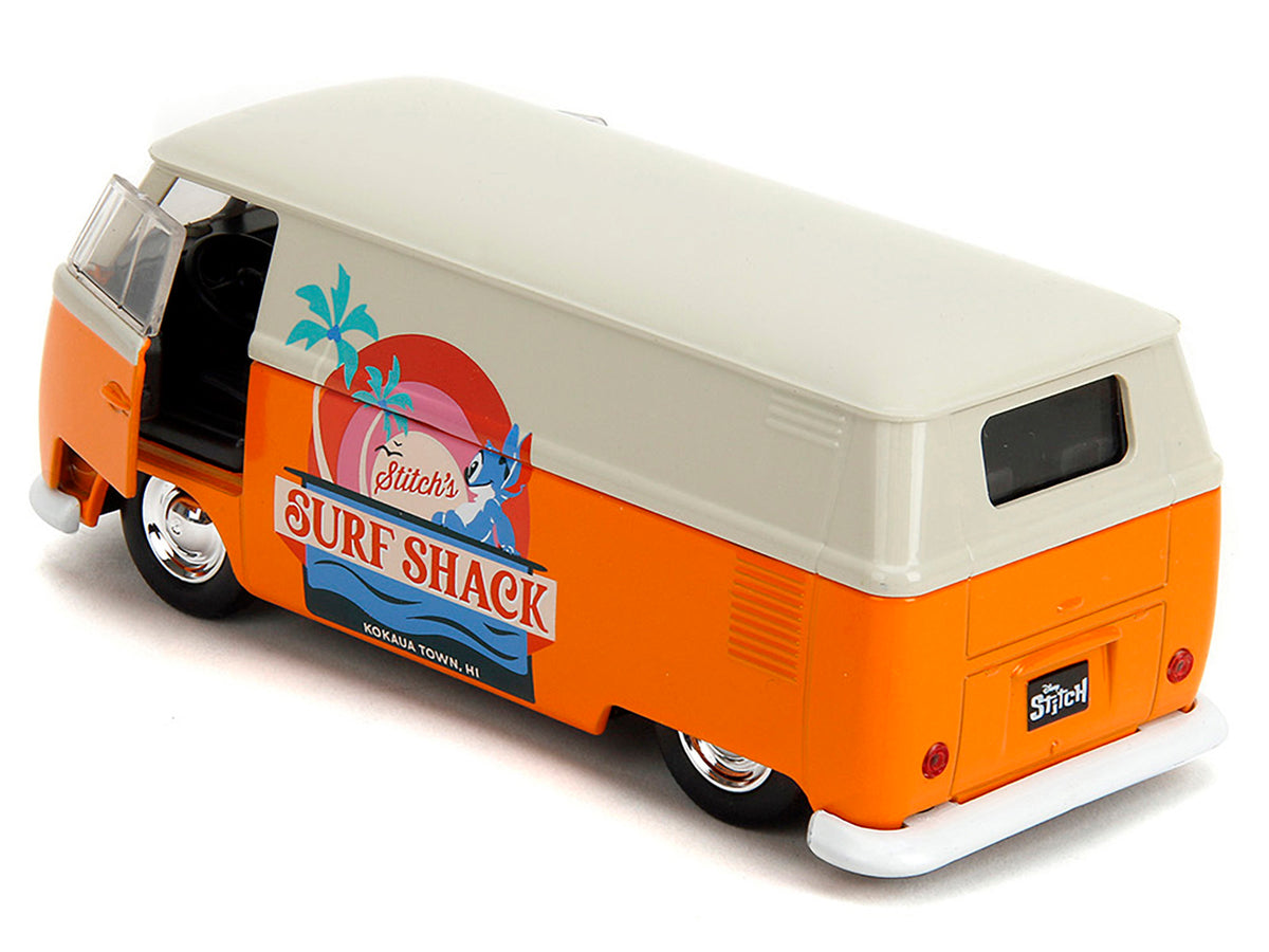 1961 Volkswagen Bus "Stitch's Surf Shack" Orange and Gray "Disney's Stitch" "Hollywood Rides" Series 1/32 Diecast Model Car