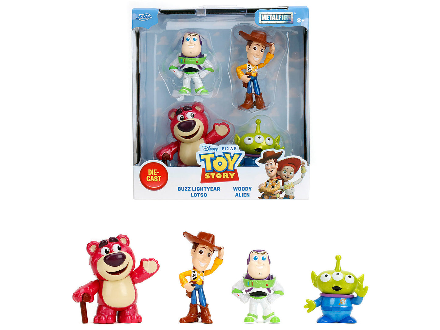 Set of 4 Diecast Figures "Toy Story" "Metalfigs" Series Diecast Models
