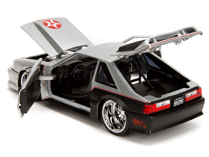 1989 Ford Mustang GT "Texaco" Silver Metallic and Matt Black "Bigtime Muscle" Series 1/24 Diecast Model Car
