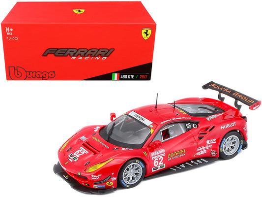 Ferrari 488 GTE #62 G. Fisichella - T. Vilander - J. Calado 24 Hours of Daytona (2017) 1/43 Diecast Model Car