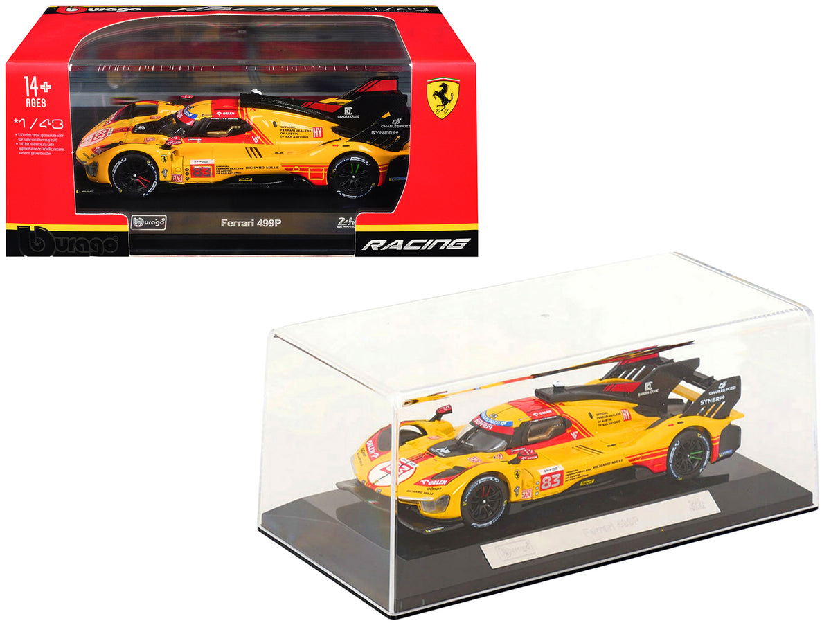Ferrari 499P #83 Robert Kubica - Robert Shwartzman - Yifei Ye "24 Hours of Le Mans" (2024) "Racing" Series 1/43 Diecast Model Car