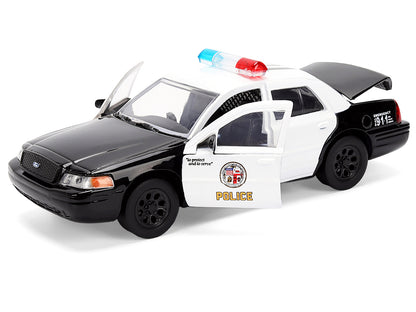 Ford Crown Victoria "LAPD (Los Angeles Police Department) Black and White "The Fast and the Furious" (2001) Movie "Fast & Furious" Series 1/32 Diecast Model Car