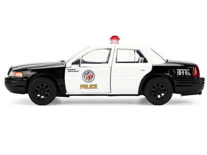 Ford Crown Victoria "LAPD (Los Angeles Police Department) Black and White "The Fast and the Furious" (2001) Movie "Fast & Furious" Series 1/32 Diecast Model Car