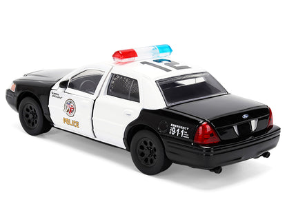 Ford Crown Victoria "LAPD (Los Angeles Police Department) Black and White "The Fast and the Furious" (2001) Movie "Fast & Furious" Series 1/32 Diecast Model Car