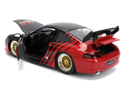 Porsche 911 GT3 RS (996) #33 "ADVAN" Black and Red "Hyper-Spec" Series 1/24 Diecast Model Car