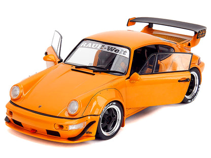 RWB Bodykit "Hibiki" Orange Metallic "Pink Slips" Series 1/18 Diecast Model Car