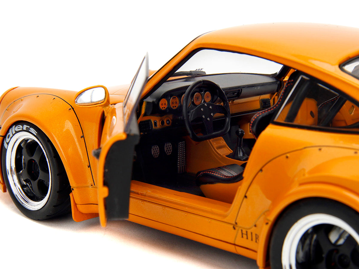 RWB Bodykit "Hibiki" Orange Metallic "Pink Slips" Series 1/18 Diecast Model Car