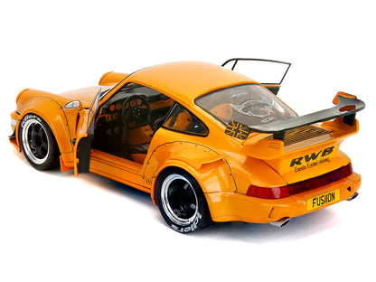 RWB Bodykit "Hibiki" Orange Metallic "Pink Slips" Series 1/18 Diecast Model Car