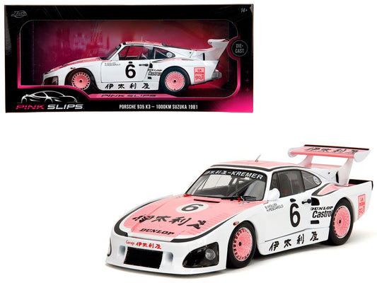 Porsche 935 K3 #6 Bob Wollek - Henri Pescarolo Winner "Suzuka 1000KM" (1981) "Pink Slips" Series 1/18 Diecast Model Car