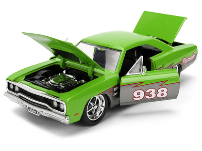 1970 Plymouth Road Runner #938 Green and Gray Metallic "Bigtime Muscle" Series 1/24 Diecast Model Car
