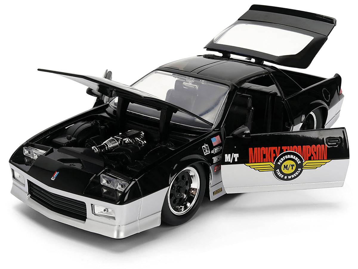 1985 Chevrolet Camaro Z28 "Mickey Thompson" Black and Silver Metallic "Bigtime Muscle" Series 1/24 Diecast Model Car
