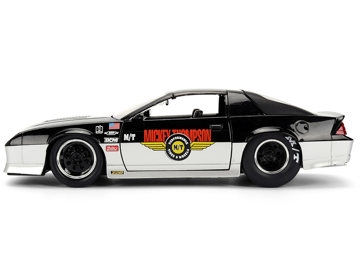 1985 Chevrolet Camaro Z28 "Mickey Thompson" Black and Silver Metallic "Bigtime Muscle" Series 1/24 Diecast Model Car