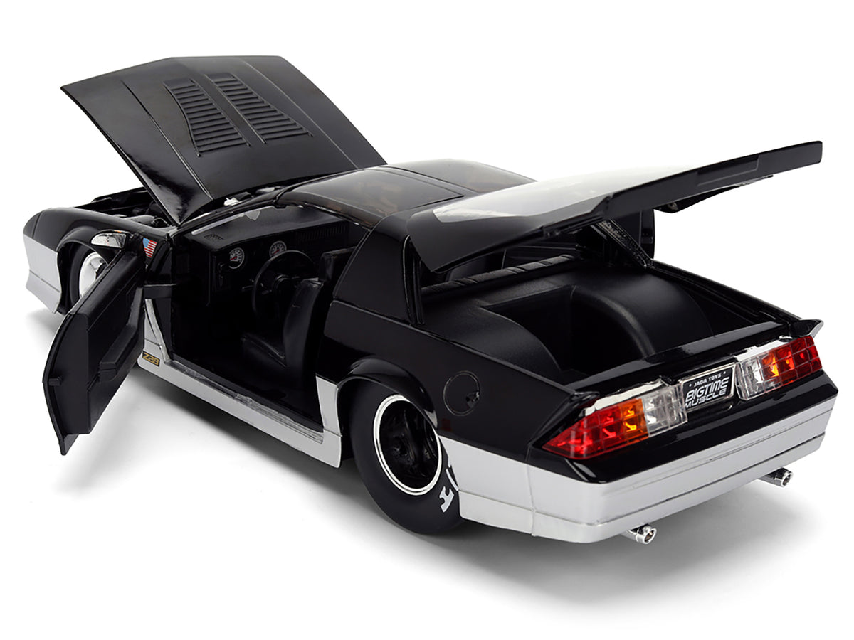 1985 Chevrolet Camaro Z28 "Mickey Thompson" Black and Silver Metallic "Bigtime Muscle" Series 1/24 Diecast Model Car