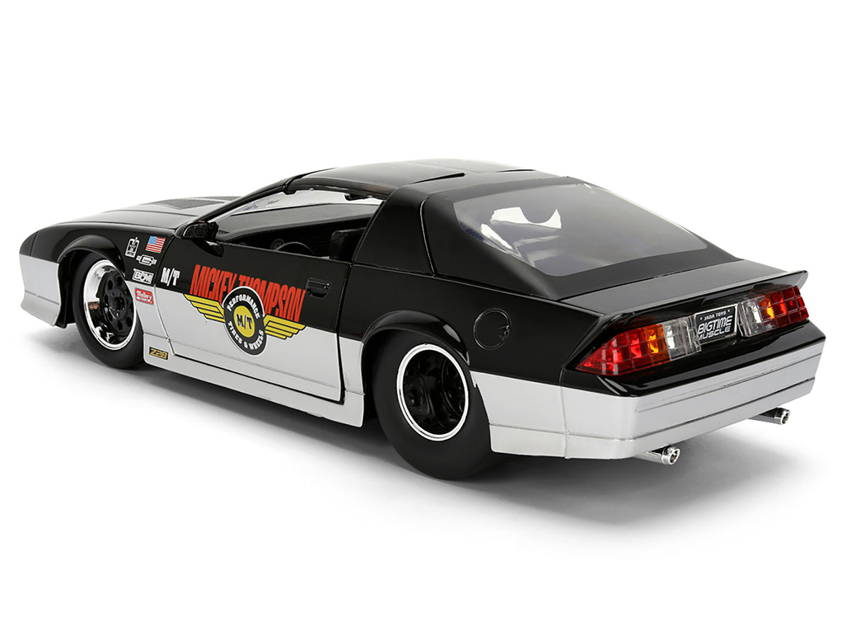 1985 Chevrolet Camaro Z28 "Mickey Thompson" Black and Silver Metallic "Bigtime Muscle" Series 1/24 Diecast Model Car