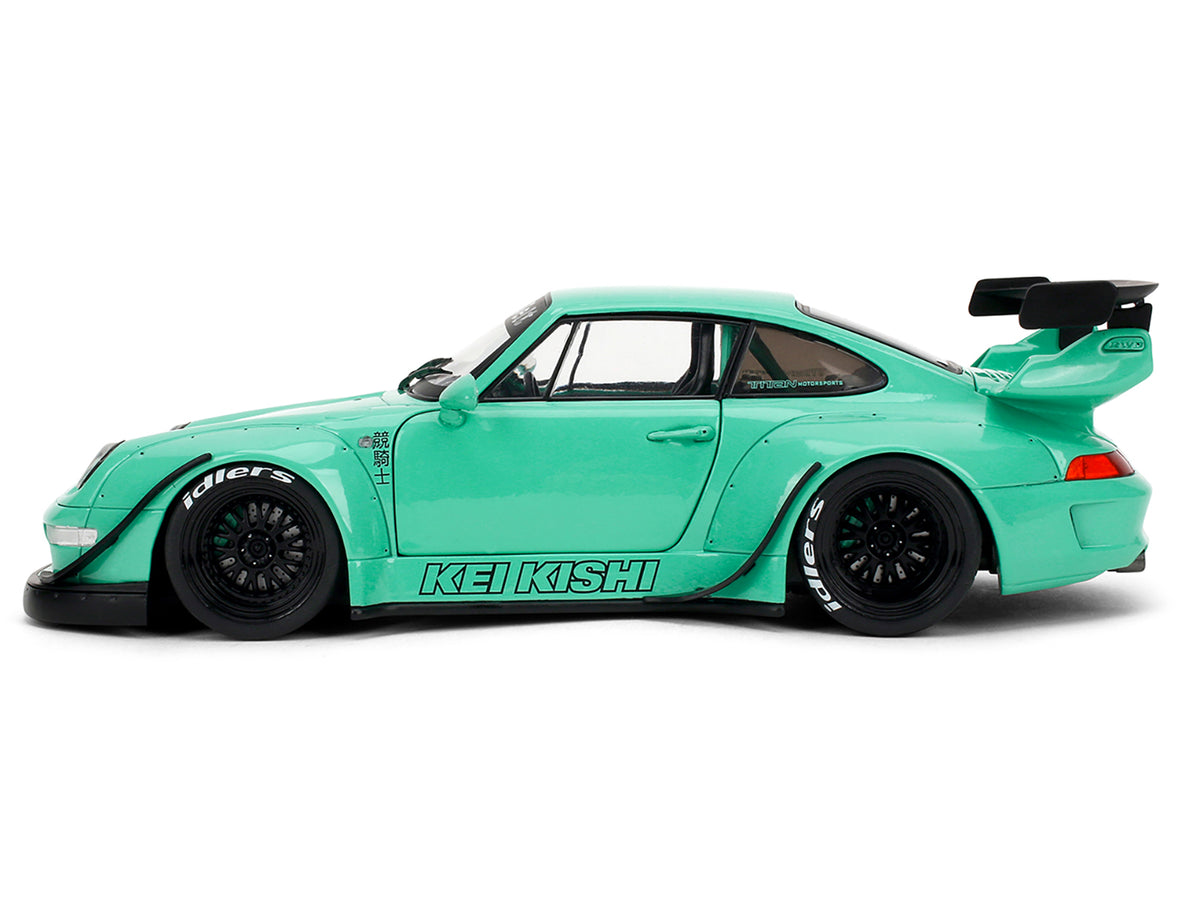 RWB Body Kit "Kei Kishi" Light Blue "Pink Slips" Series 1/18 Diecast Model Car