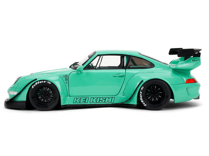 RWB Body Kit "Kei Kishi" Light Blue "Pink Slips" Series 1/18 Diecast Model Car