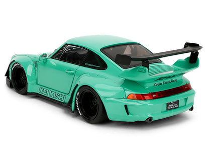 RWB Body Kit "Kei Kishi" Light Blue "Pink Slips" Series 1/18 Diecast Model Car