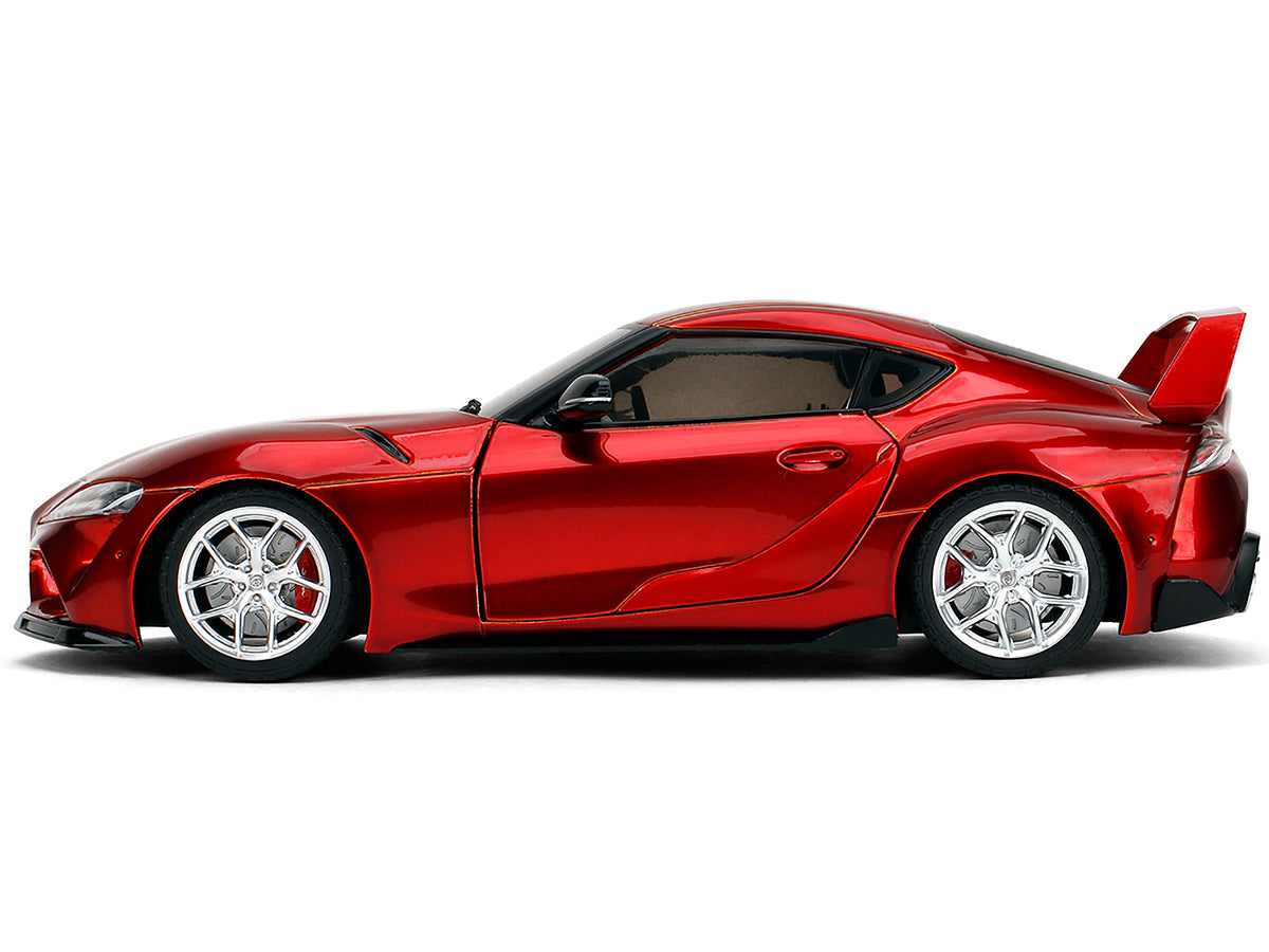 Toyota GR Supra Red Metallic "Pink Slips" Series 1/18 Diecast Model Car