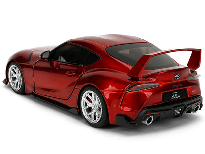 Toyota GR Supra Red Metallic "Pink Slips" Series 1/18 Diecast Model Car