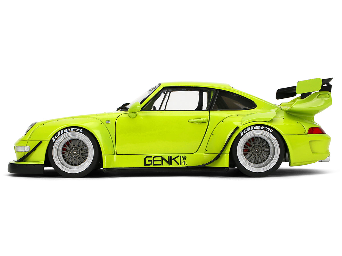 RWB Body Kit "Genki" Lime Green "Pink Slips" Series 1/18 Diecast Model Car
