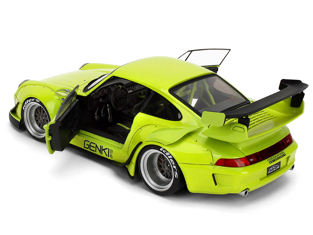 RWB Body Kit "Genki" Lime Green "Pink Slips" Series 1/18 Diecast Model Car