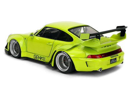 RWB Body Kit "Genki" Lime Green "Pink Slips" Series 1/18 Diecast Model Car