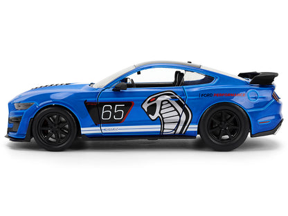 2020 Ford Mustang Shelby GT500 #65 "Ford Performance" Blue with Black Top and White Stripes "Bigtime Muscle" Series 1/24 Diecast Model Car