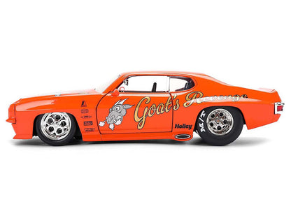 1971 Pontiac GTO "Goat's Revenge" Orange with Graphics "Bigtime Muscle" Series 1/24 Diecast Model Car