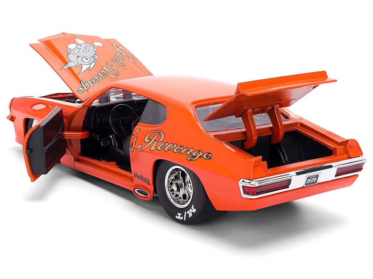 1971 Pontiac GTO "Goat's Revenge" Orange with Graphics "Bigtime Muscle" Series 1/24 Diecast Model Car