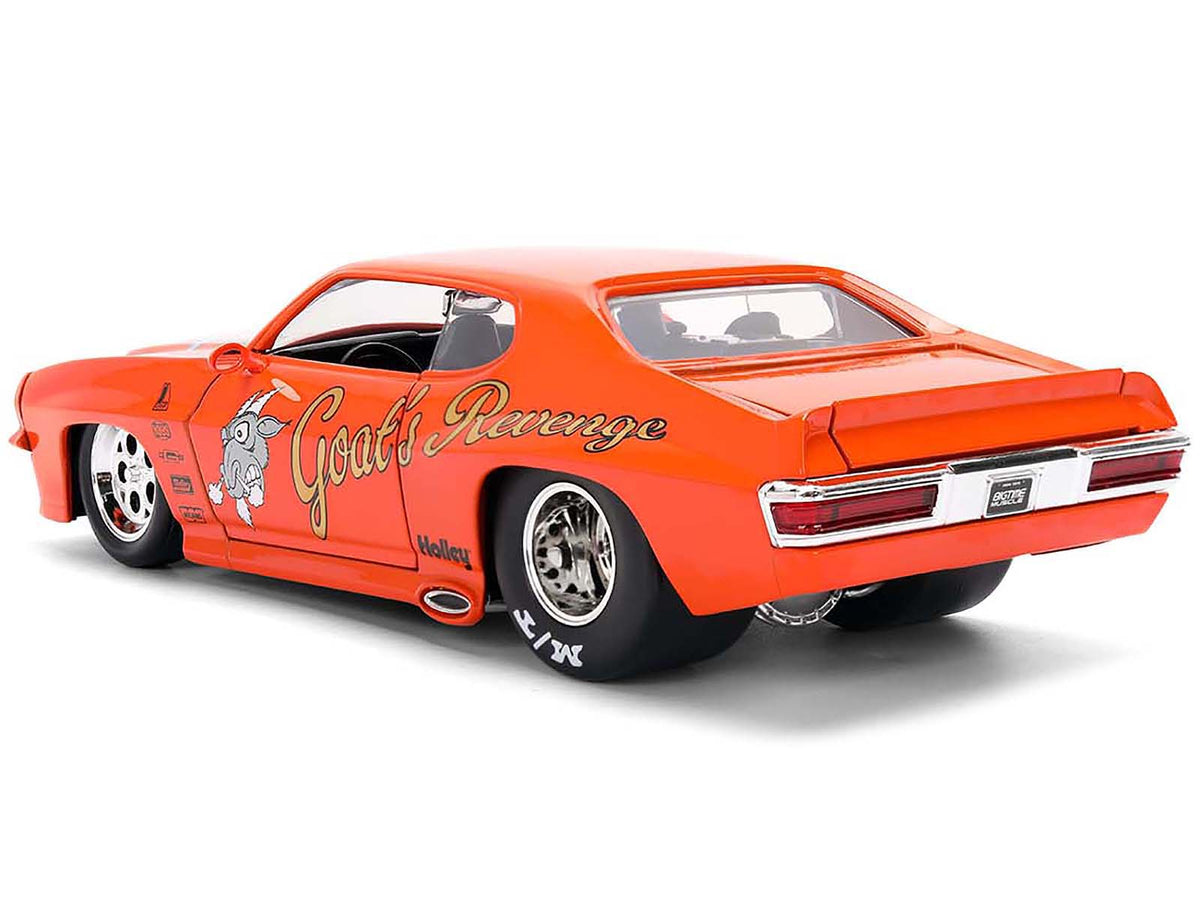 1971 Pontiac GTO "Goat's Revenge" Orange with Graphics "Bigtime Muscle" Series 1/24 Diecast Model Car