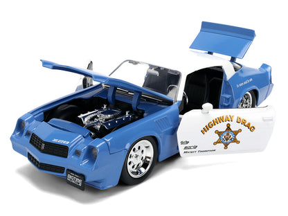 1979 Chevrolet Camaro Z28 Police "Highway Drag" Blue and White "Bigtime Muscle" Series 1/24 Diecast Model Car