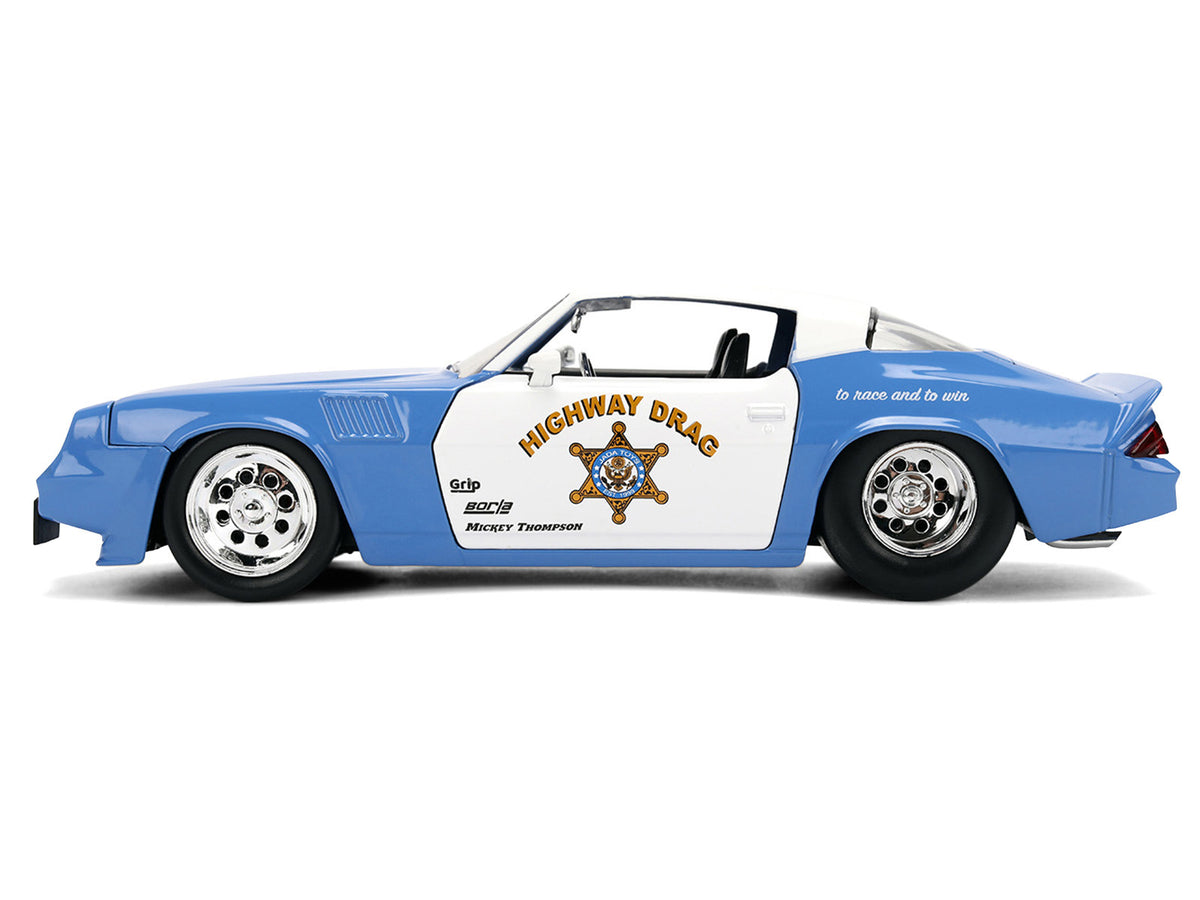 1979 Chevrolet Camaro Z28 Police "Highway Drag" Blue and White "Bigtime Muscle" Series 1/24 Diecast Model Car