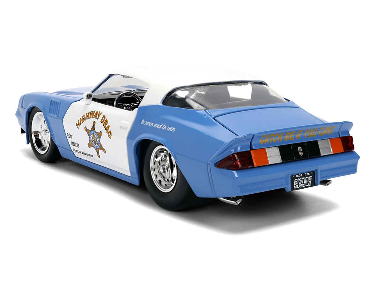 1979 Chevrolet Camaro Z28 Police "Highway Drag" Blue and White "Bigtime Muscle" Series 1/24 Diecast Model Car
