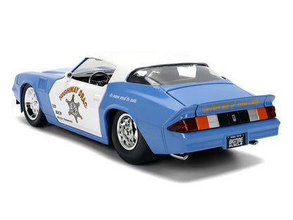 1979 Chevrolet Camaro Z28 Police "Highway Drag" Blue and White "Bigtime Muscle" Series 1/24 Diecast Model Car
