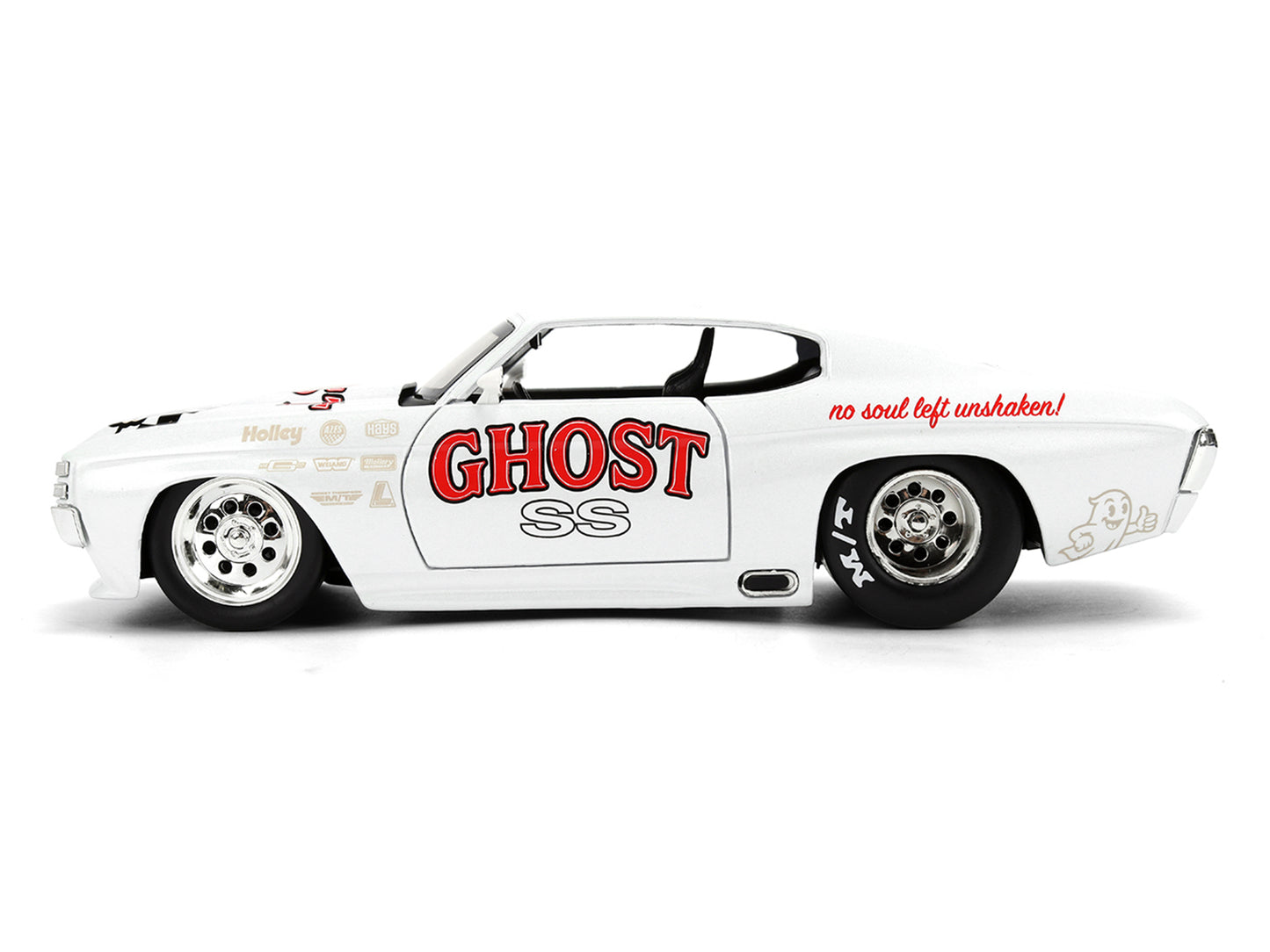 1971 Chevrolet Chevelle SS "Ghost SS" White with Graphics "Bigtime Muscle" Series 1/24 Diecast Model Car