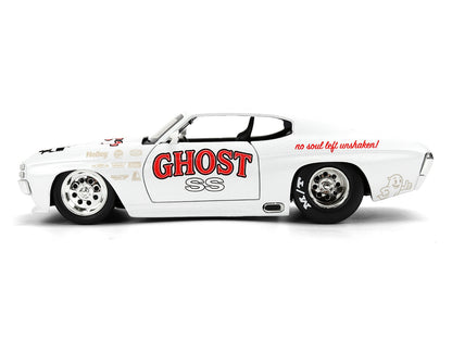 1971 Chevrolet Chevelle SS "Ghost SS" White with Graphics "Bigtime Muscle" Series 1/24 Diecast Model Car