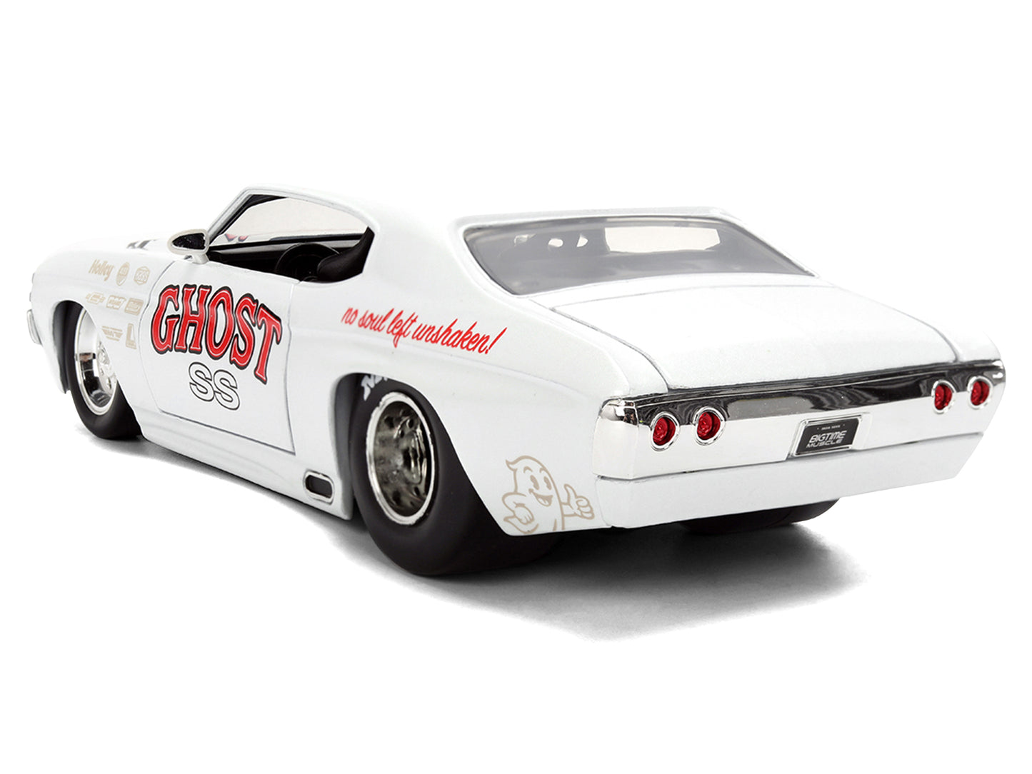 1971 Chevrolet Chevelle SS "Ghost SS" White with Graphics "Bigtime Muscle" Series 1/24 Diecast Model Car