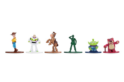 Set of 6 Diecast Figures "Toy Story" Movie Franchise "Nano Metalfigs" Series Diecast Models
