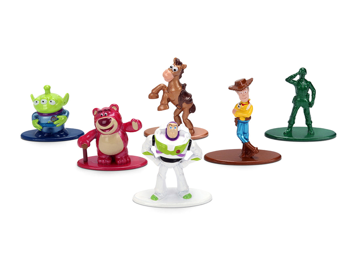 Set of 6 Diecast Figures "Toy Story" Movie Franchise "Nano Metalfigs" Series Diecast Models